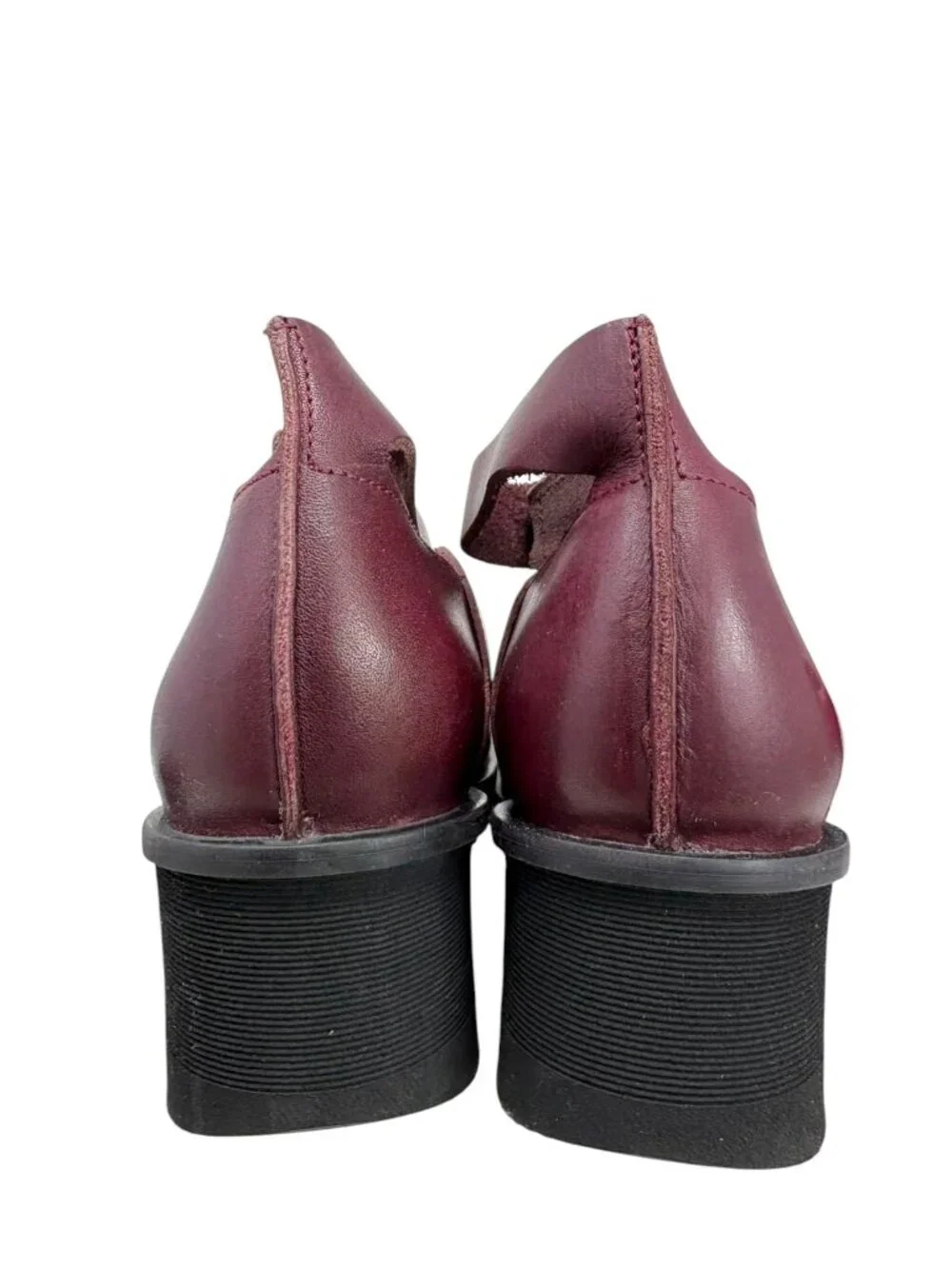 Loints‎ of Holland Selena Burgundy Leather Ankle Strap Wedge